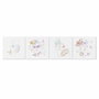 DKD Home Decor Set de 4 Cuadros de Lienzo MDF Abstracto Multicolor 40x40x1,8 cm