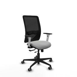 PIQUERAS Y CRESPO Silla de oficina Zulema Gris claro y Negro