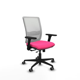 PIQUERAS Y CRESPO Silla de oficina Haches Rosa y Blanco