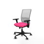PIQUERAS Y CRESPO Silla de oficina Haches Rosa y Blanco
