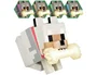 Wondee Minecraft GloBuddies Lámpara de Lobo Silicona, Luz Nocturna LED Figurita 3D 14.3 cm de Alto, Cambio de Color por Toque, 125x115x80 mm
