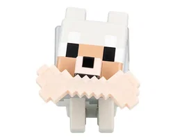 Wondee Minecraft GloBuddies Lámpara de Lobo Silicona, Luz Nocturna LED Figurita 3D 14.3 cm de Alto, Cambio de Color por Toque, 125x115x80 mm