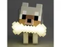 Wondee Minecraft GloBuddies Lámpara de Lobo Silicona, Luz Nocturna LED Figurita 3D 14.3 cm de Alto, Cambio de Color por Toque, 125x115x80 mm