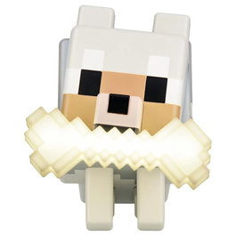 PALADONE Lámpara Wolf GloBuddies Minecraft, figura de decoración, 12x13x16 cm, funciona con pilas