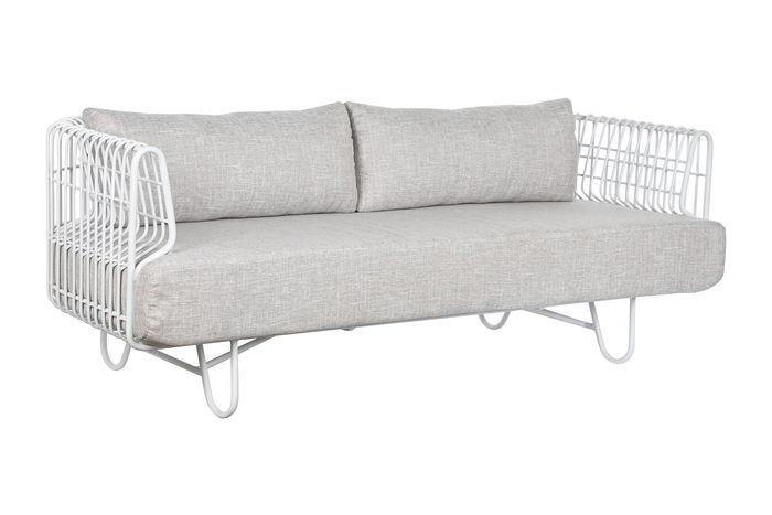 DKD Home Decor Sofá Urban Blanco Beige 66 x 66 x 180 cm