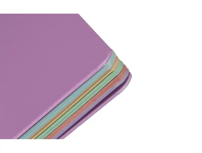 Antartik Cuaderno Espiral Micro A4 Tapa Foam 120 Hojas Cuadro 5mm 5 Bandas 4 Taladros Color Lavanda Papel 90g