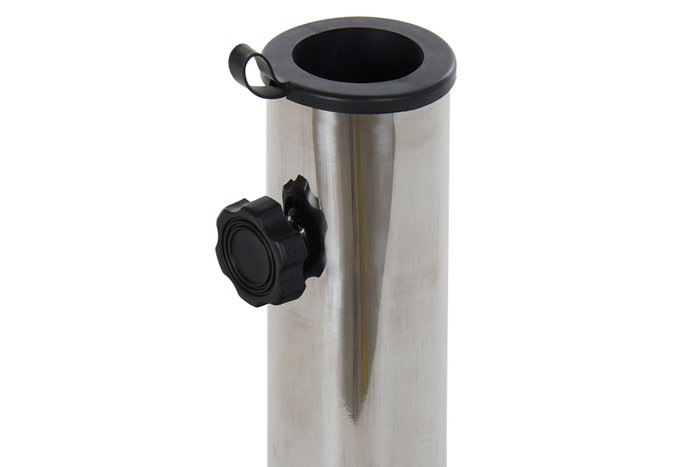 DKD Home Decor Base Parasol Terraza Jardín Gris Granito Inox 45 x 45 x 35 cm