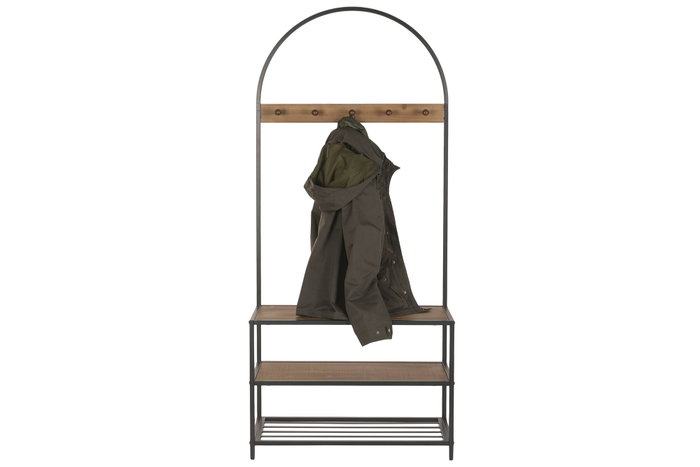 DKD Home Decor Perchero de Hierro y Abeto Natural
