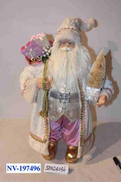 DKD Home Decor Figura Navidad Fantasia Rosa Gris Poliester Pvc Madera 20 x 60 x 32 cm