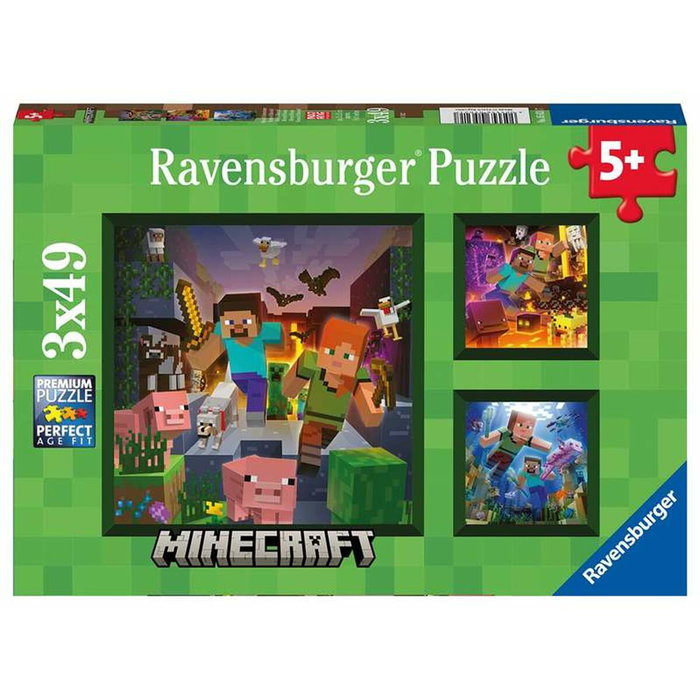 Ravensburger Puzzle Minecraft 3x49 piezas Ravensburger Puzzle Minecraft 3x49 piezas