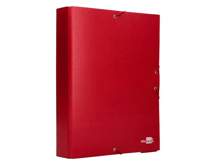 Liderpapel Carpeta proyectos folio lomo 70mm cartón forrado roja 250 x 350 mm