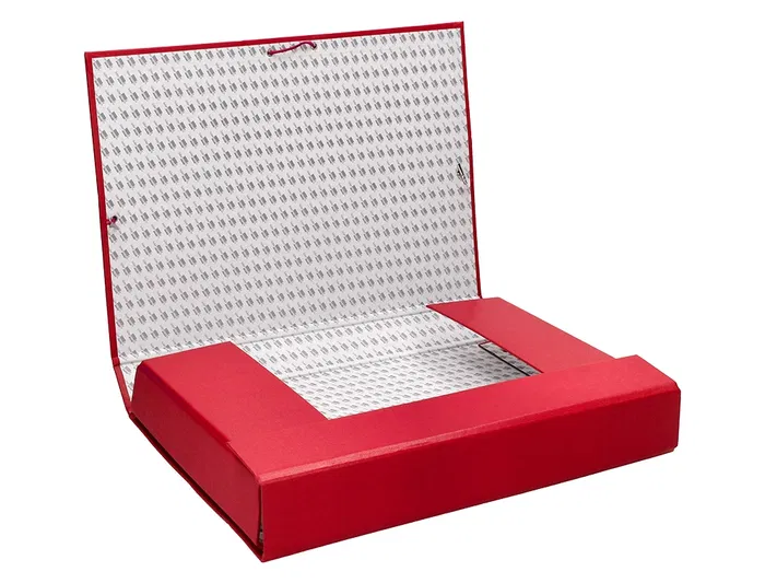 Liderpapel Carpeta proyectos folio lomo 70mm cartón forrado roja 250 x 350 mm