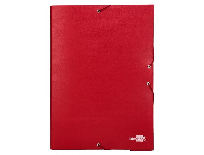 Liderpapel Carpeta proyectos folio lomo 70mm cartón forrado roja 250 x 350 mm