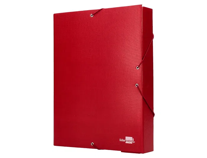 Liderpapel Carpeta proyectos folio lomo 70mm cartón forrado roja 250 x 350 mm