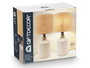 Giftdecor Set de 2 Lámparas de Sobremesa Blancas Cerámica 29x25x24.5 cm E27 60W Max 220-240V Cable 1 m (Set de 6)