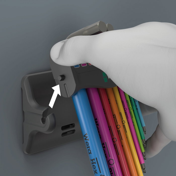 Wera 950/9 Hex-Plus Multicolour 3 Juego de llaves hexagonales