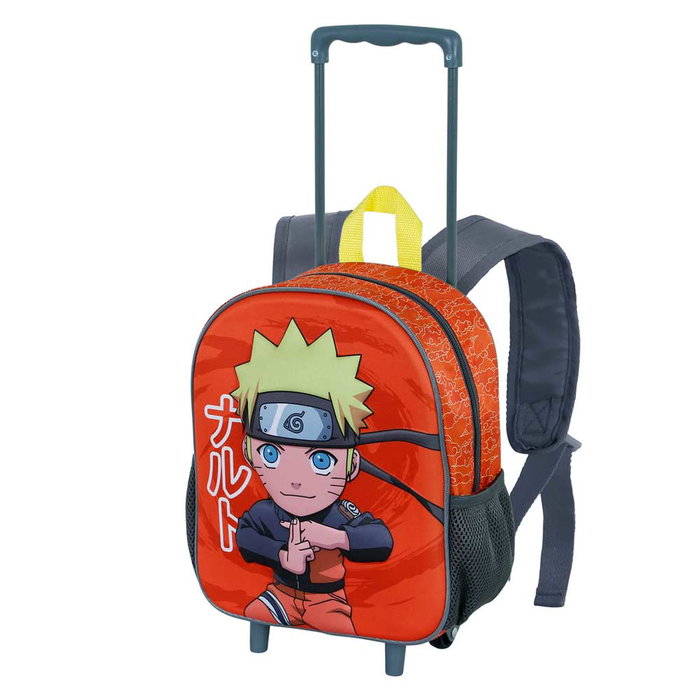 Naruto Mochila 3D con Ruedas Pequeña Chikara Multicolor Infantil 7L 30cm Naruto Mochila 3D con Ruedas Pequeña Chikara Multicolor Infantil 7L 30cm