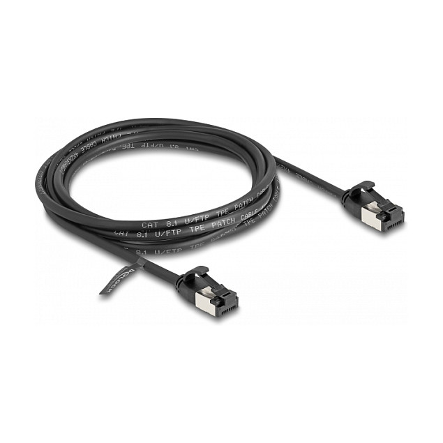 DeLOCK Cable Ethernet Cat.8.1 Flexible 2 m Negro RJ45 Macho-Macho