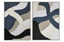 DKD Home Decor Set de 2 Cuadros de Lienzo Modernos 83x4,5x123 cm