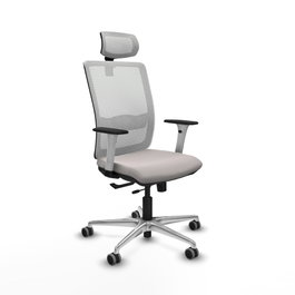 PIQUERAS Y CRESPO Silla de oficina Haches Blanca con Mecanismo Sincro/Traslack
