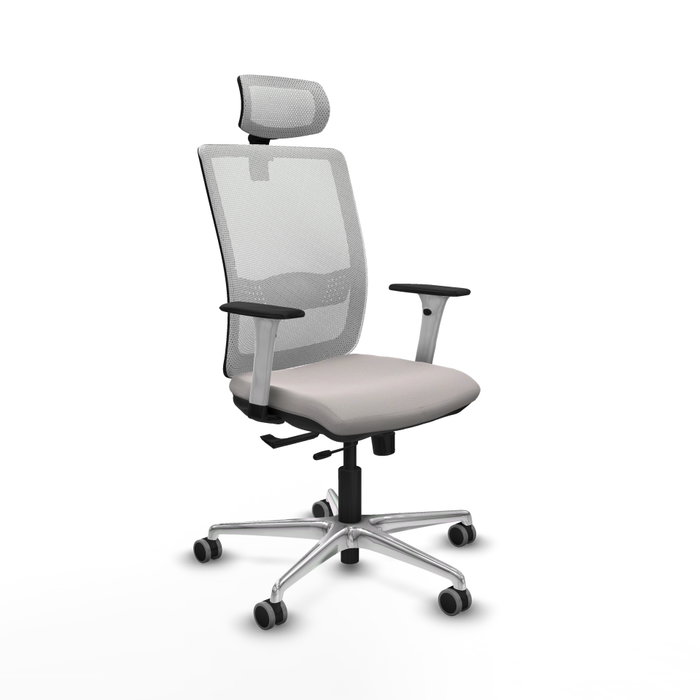 PIQUERAS Y CRESPO Silla de oficina Haches Blanca con Mecanismo Sincro/Traslack PIQUERAS Y CRESPO Silla de oficina Haches Blanca con Mecanismo Sincro/Traslack