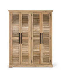 GINER Y COLOMER Armario de Madera de Mango Natural 190x150x50 cm