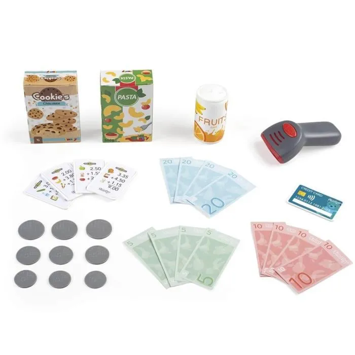 Smoby SMO1686523551185 Caja Registradora con 30 Accesorios, Calculadora y Escáner con Sonido y Luz para Niños a Partir de 3 Años Smoby SMO1686523551185 Caja Registradora con 30 Accesorios, Calculadora y Escáner con Sonido y Luz para Niños a Partir de 3 Años