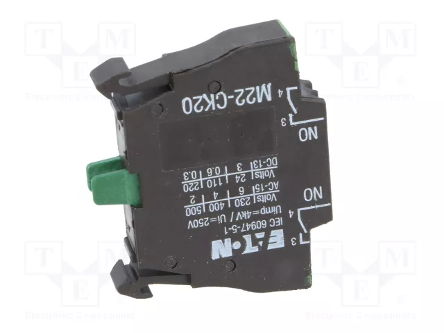 Eaton M22-CK20 Elemento de contacto 2S 107898 fijación frontal Eaton M22-CK20 Elemento de contacto 2S 107898 fijación frontal