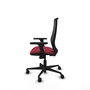 PIQUERAS Y CRESPO Silla de oficina Mardos con mecanismo Sincro, Granate y Negro