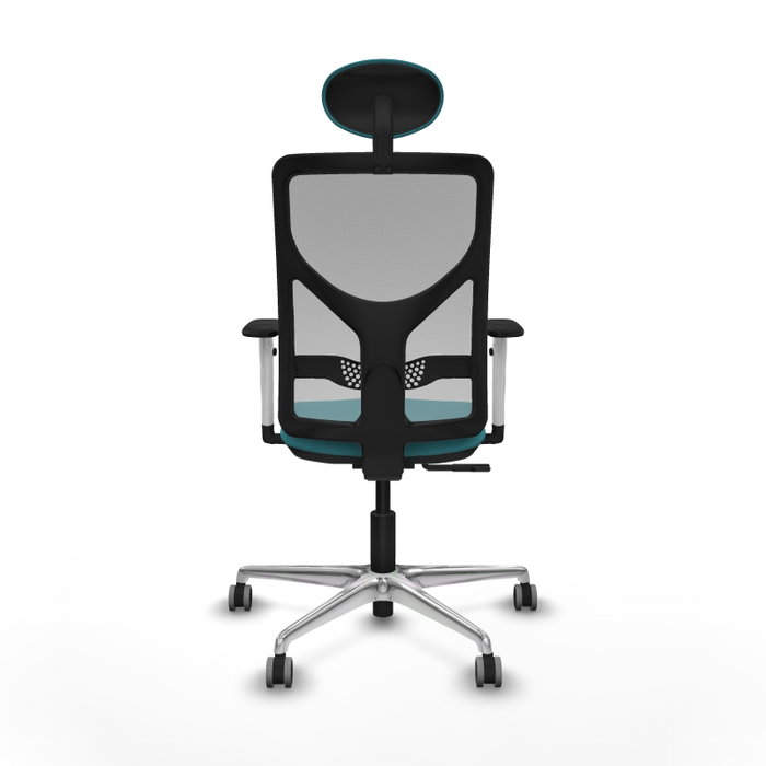 PIQUERAS Y CRESPO Silla de oficina Motilla con mecanismo Sincro, Tela Turquesa y Malla Gris PIQUERAS Y CRESPO Silla de oficina Motilla con mecanismo Sincro, Tela Turquesa y Malla Gris