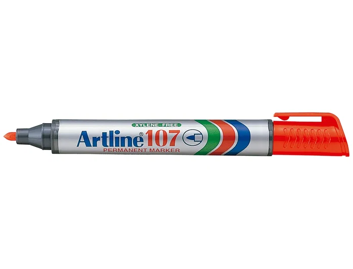 Artline Rotulador permanente 107 rojo punta redonda