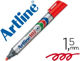 Artline Rotulador permanente 107 rojo punta redonda