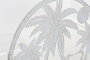 DKD Home Decor Decoración de pared de metal Palmeras Blanco