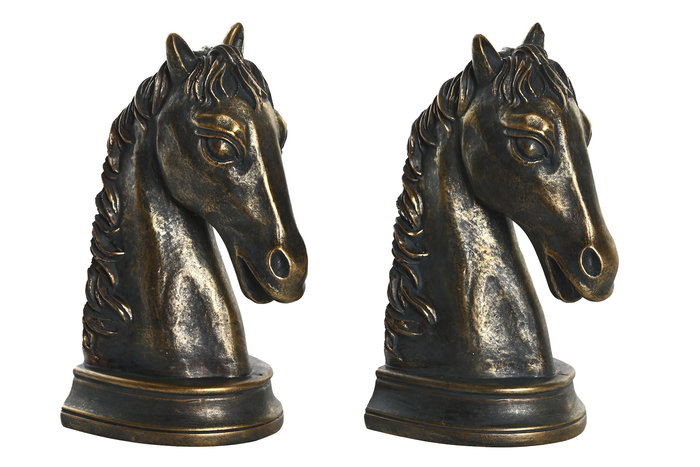 Sujetalibros Chic DKD Home Decor Cobrizo 9 x 19 x 23 cm Set de 2