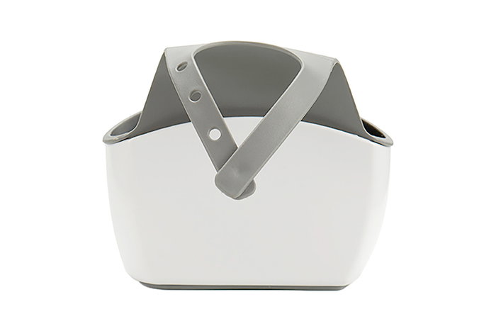 Kinvara Portaestropajo Colgar Plástico Blanco Gris 15x11.5x8 cm (Set de 24)