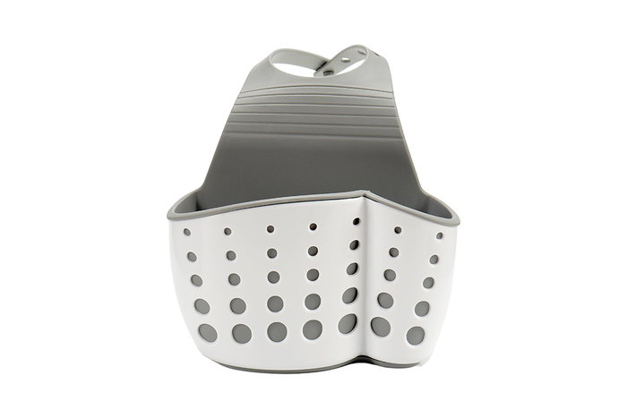 Kinvara Portaestropajo Colgar Plástico Blanco Gris 15x11.5x8 cm (Set de 24)