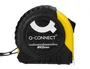 Q-connect Flexómetro con freno y material antichoque de 8 m y 25 mm de ancho