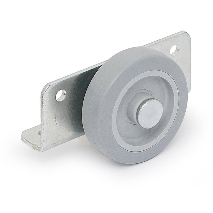 Q&Q Rueda Ø50 con Soporte Angular Zincado Gris Q&Q Rueda Ø50 con Soporte Angular Zincado Gris