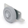 Q&Q Rueda Ø50 con Soporte Angular Zincado Gris