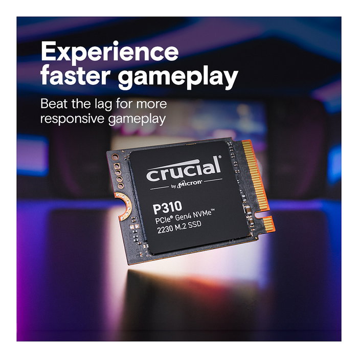 Crucial P310 SSD NVMe M.2 PCIe Gen4 1TB 2230, velocidad lectura 7100 MB/s, para Notebook/Consola