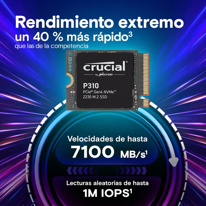 Crucial P310 1TB M.2 2230 NVMe PCIe Gen4 SSD Crucial P310 1TB M.2 2230 NVMe PCIe Gen4 SSD