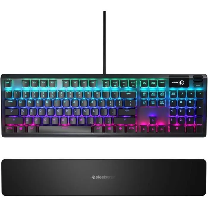 Teclado mecánico híbrido para juegos - STEELSERIES - APEX 5 - Negro