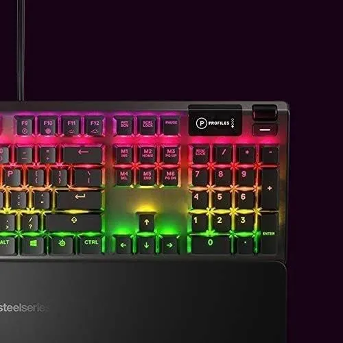 Teclado mecánico híbrido para juegos - STEELSERIES - APEX 5 - Negro