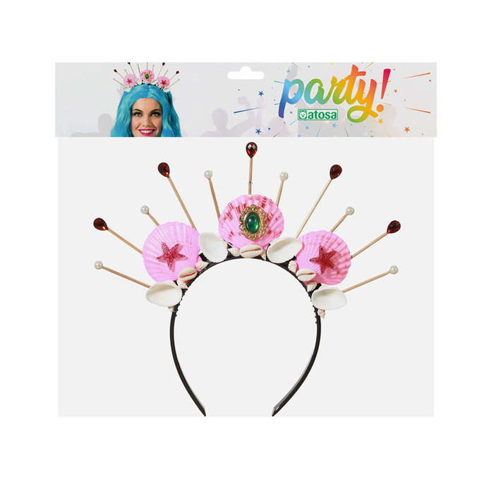 Diadema Corona De Conchas Y Cupcakes Rosas Para Disfraz De Sirena Diadema Corona De Conchas Y Cupcakes Rosas Para Disfraz De Sirena