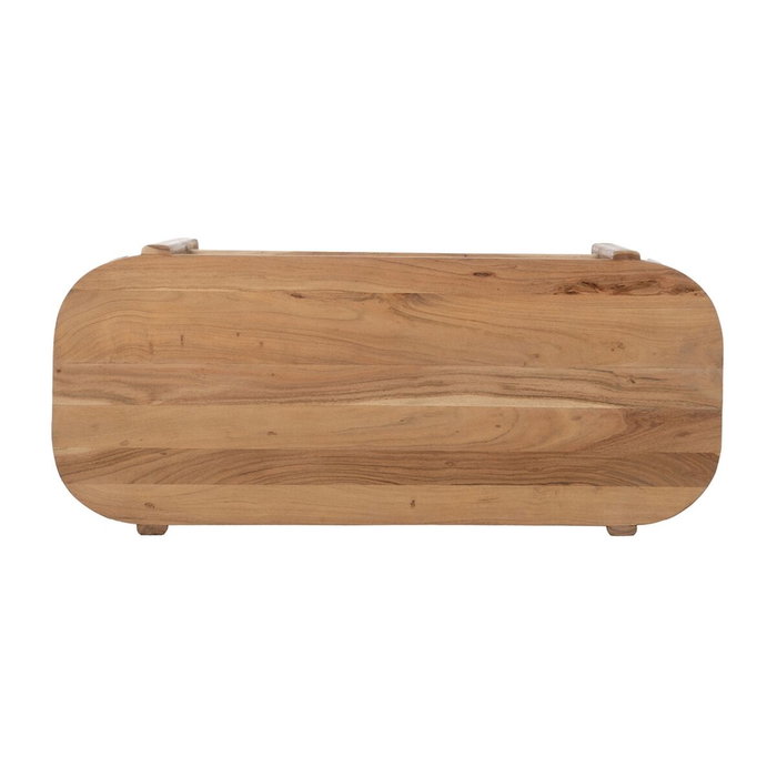 Ixia Mesa de centro de madera de acacia natural 120 x 50 x 40 cm