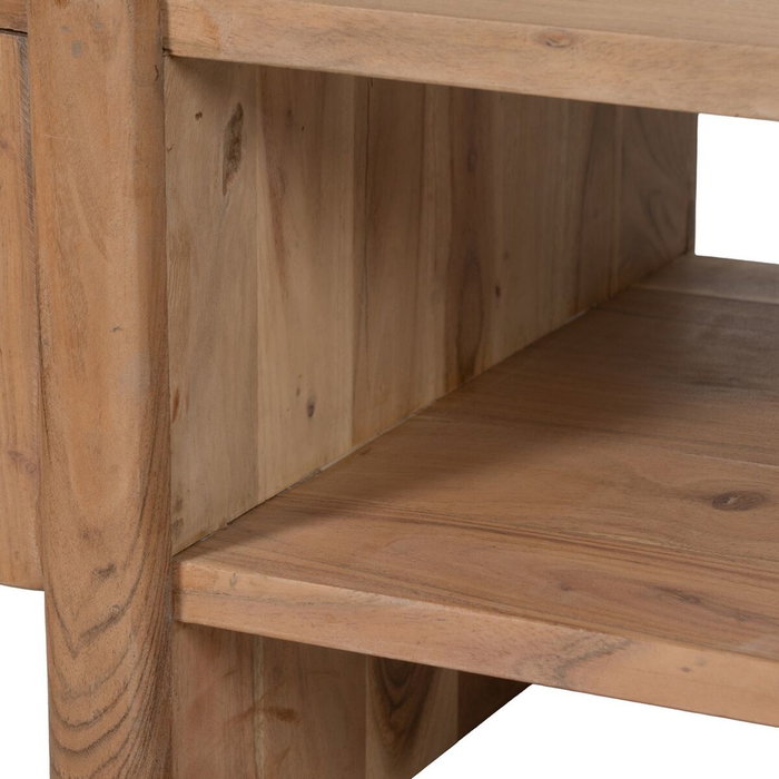 Ixia Mesa de centro de madera de acacia natural 120 x 50 x 40 cm