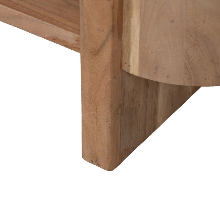 Ixia Mesa de centro de madera de acacia natural 120 x 50 x 40 cm