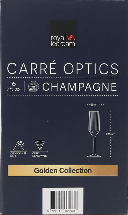 Inde Set 6 Copas de Champagne 22.5 cl "Carre Opti