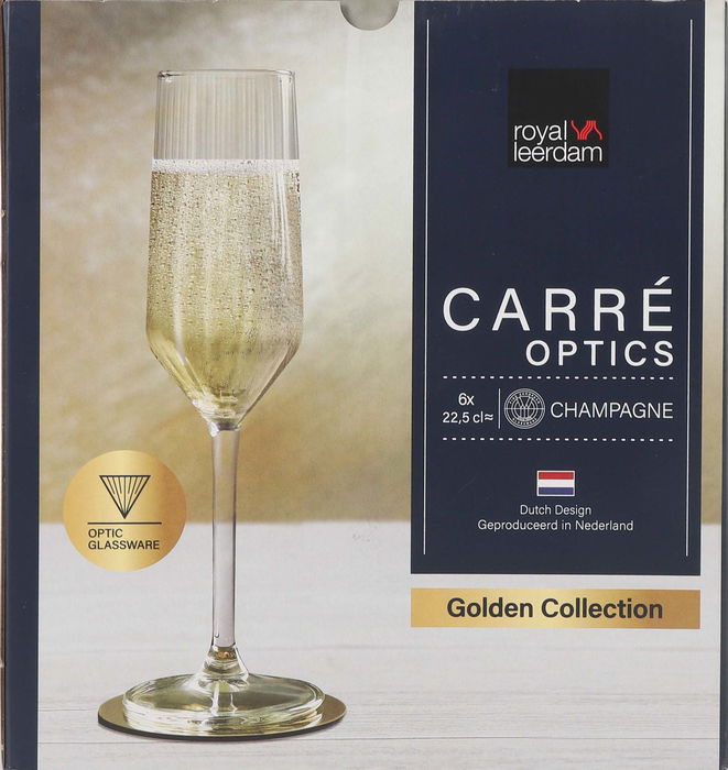 Inde Set 6 Copas de Champagne 22.5 cl "Carre Opti