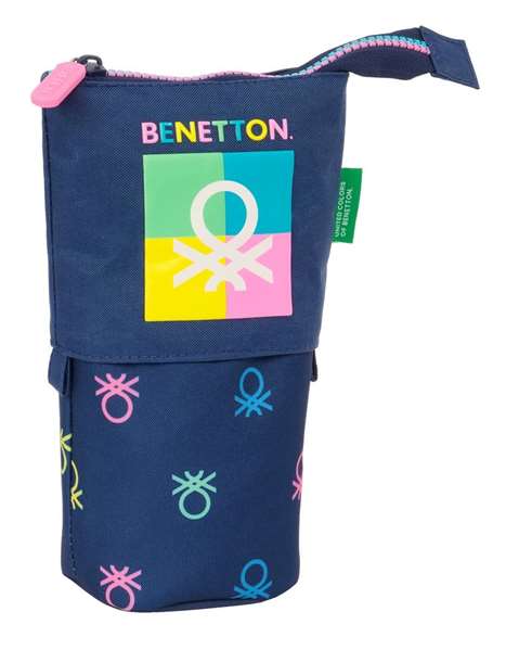 Estuche Cubilete Benetton Cool Azul marino 8 x 19 x 6 cm